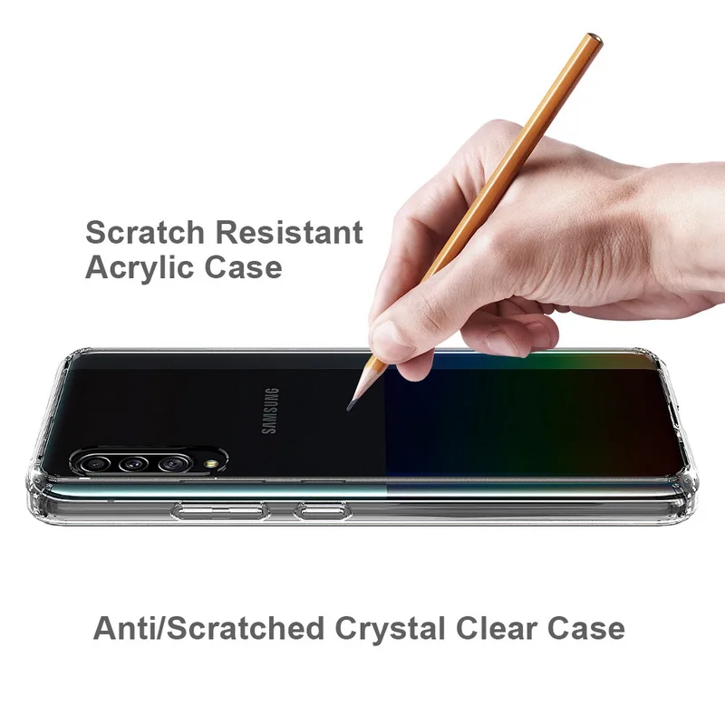 Для samsung A90 5G чехол 6,7 ''Кристальный Гибридный Бампер прозрачная твердая акриловая задняя крышка для samsung Galaxy A90 5G чехол для телефона A 90 A908