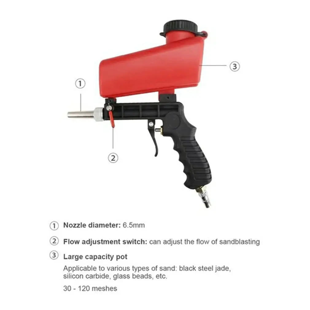 Portable Sand Blaster Small hand-held pneumatic sandblasting gun pneumatic sandblasting gun Power tool accessories