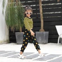 Коллекция года, летний стиль, Свободные повседневные противомоскитные штаны для девочек и мальчиков детские противомоскитные штаны для сна штаны-фонарики