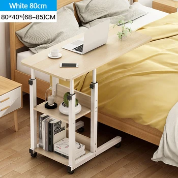 

Movable Laptop Table Wood Computer Desk Desktop Height Adjustable Sofa Side Bed Table Notebook Laptop Desk Home Office Furniture
