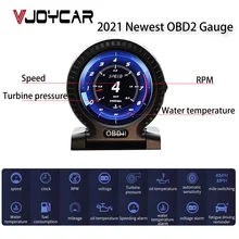 Compteur numérique de sécurité avec écran LCD, OBD2, affichage tête haute, alarme de sécurité, température de l'eau et de l'huile, horloge, nouveau modèle 2021