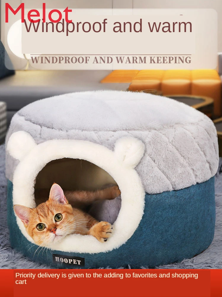 

Casa de invierno cálida para gatos, nido completamente cerrado, casa Universal para las cuatro estaciones, suministros para
