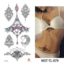2021 New Fashion Geometry cool Temporary Tattoo Sticker Women Minimalist lines pattern Body Art New Design Fake Men Tattoos