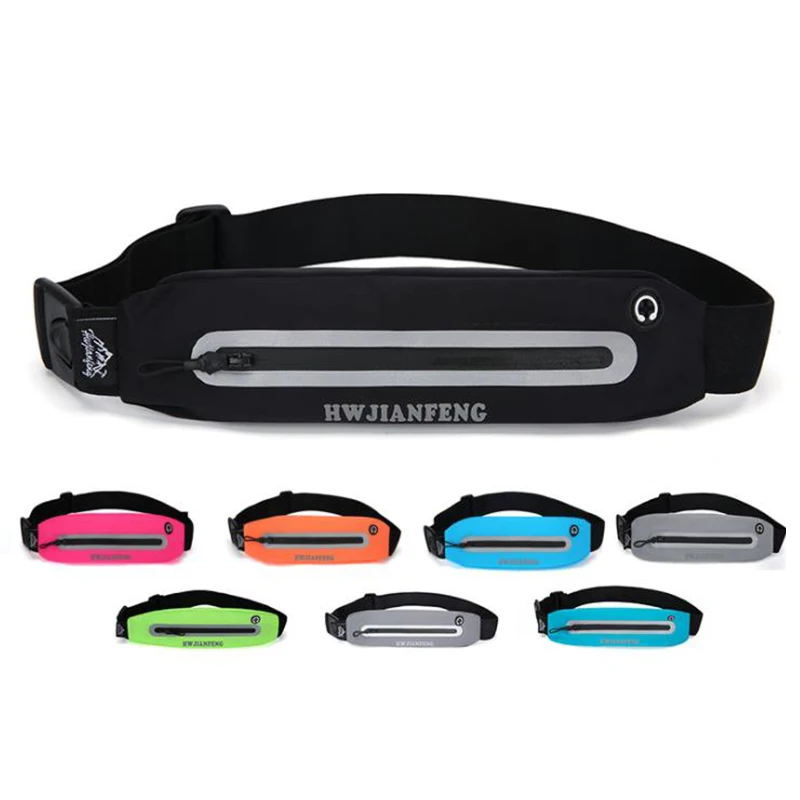 

Safety Reflective Running Waist Hidden Bag Ultralight Night Elastic Running Belt Waist Fanny Pack Phone Belt Sport Jogging Band