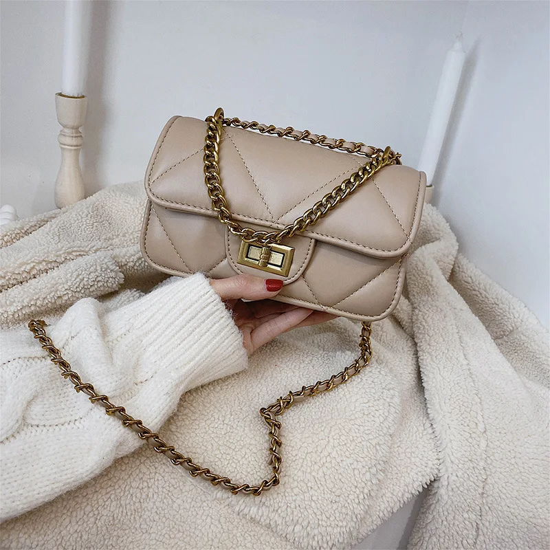 

New Arrival GIRL'S Bag Women's 2020 New Style Korean-style Casual Simple Square Sling Bag Chain Versatile Crossbody Bag