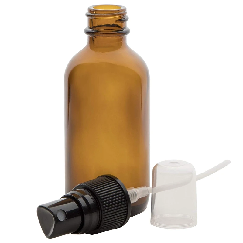 Набор из 12,2 унций янтарных стеклянных бутылочек-распылителей для эфирных масел-с мелкими распылителями