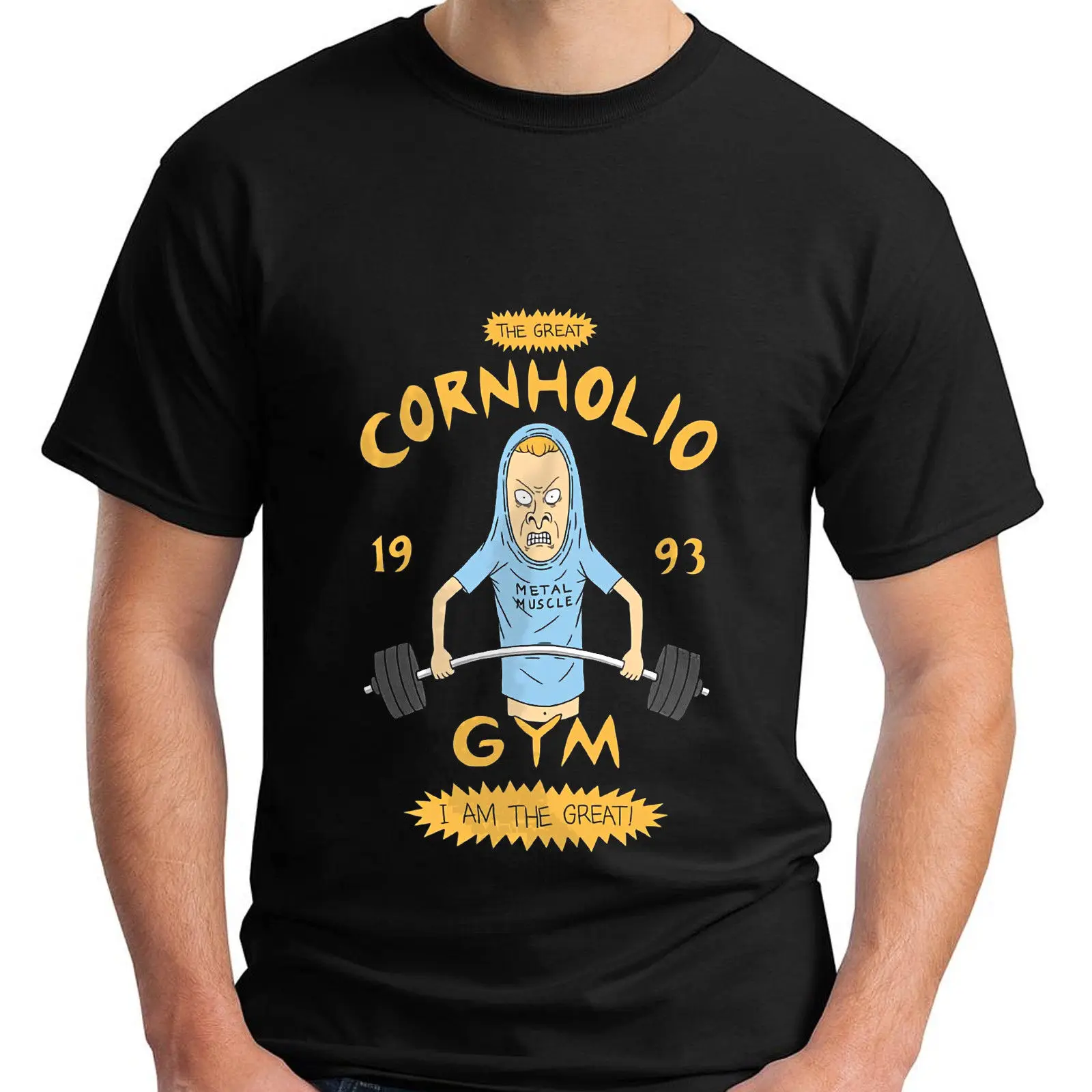 Beavis and Butthead Cornholio Gym - I am the Great Funny Men's Black T-Shirt | Мужская одежда