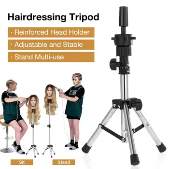 

Mannequin Head Tripod Stand Hairdressing Training Wig Head Holder Adjustable Head Holder Hair Wig Stand Tool