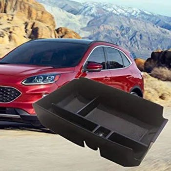 

Car Central Armrest Storage Box Secondary Storage Center Console Organizer Compatible for Ford Escape 2020