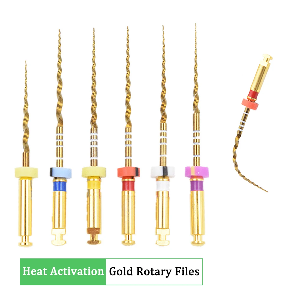 Precio Especial Limas rotativas de activación de calor de oro, instrumento Dental de alta calidad, operación de Canal de raíces Niti J9jOq0kzy