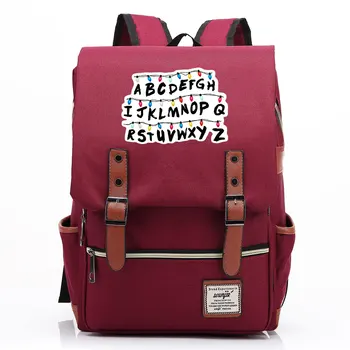 

B2005 Fashion New Stranger Things Buckle Children School bag Teenagers Student Schoolbags Women Bagpack Men Backpack