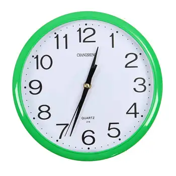 

Large Vintage Round Modern Home Bedroom Retro Time Kitchen Wall Clock Quartz Green
