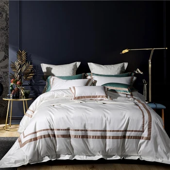 

New 1000TC Egyptian Cotton Luxury Bedding set King Queen Size Hotel Bed set Duvet Cover Bedspread set pillowcase 4/6pcs