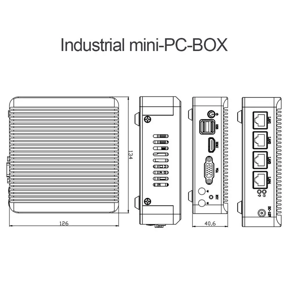 Link Face Industrial Mini PC Intel WG82583 Industrial Box PC RJ45 2 0GHZx4 Windows Linux Mini 3