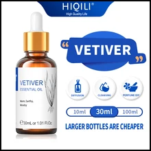 

30ML Premium Vetiver Essential Oils HIQILI Natural Woody Aromatherapy Diffuser Oil Sandalwood Frankincense Lavender Eucalyptus