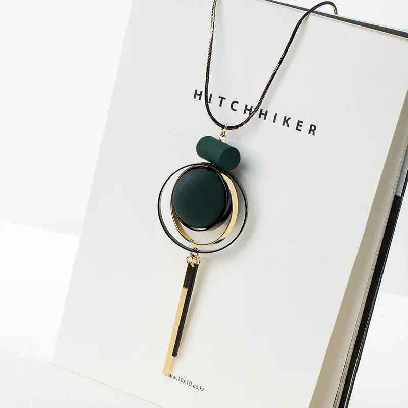 

Fashion personality bead sweater chain pendant long paragraph wild autumn and winter women's clothing accessories long necklace
