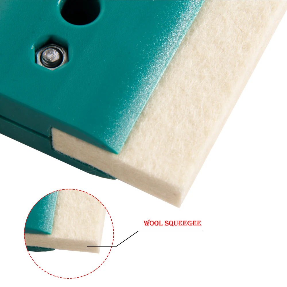 14x9cm Window Tint Tool 2in1 Double Side Wool Felt Squeegee Soft Rubber Scraper Vinyl Car Wrap Film Installing Water Remover