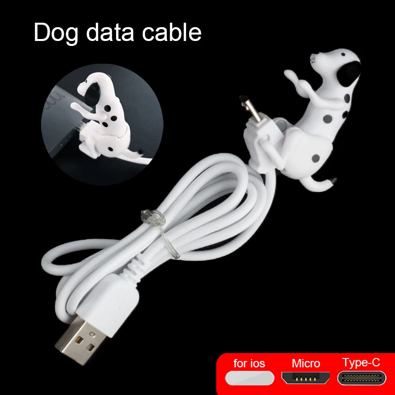 Usb кабель для зарядки с мультяшной собакой для ISO 1 м, быстрая зарядка, USB зарядка для huawei/XIAOMI, Micro USB кабель для мобильного телефона