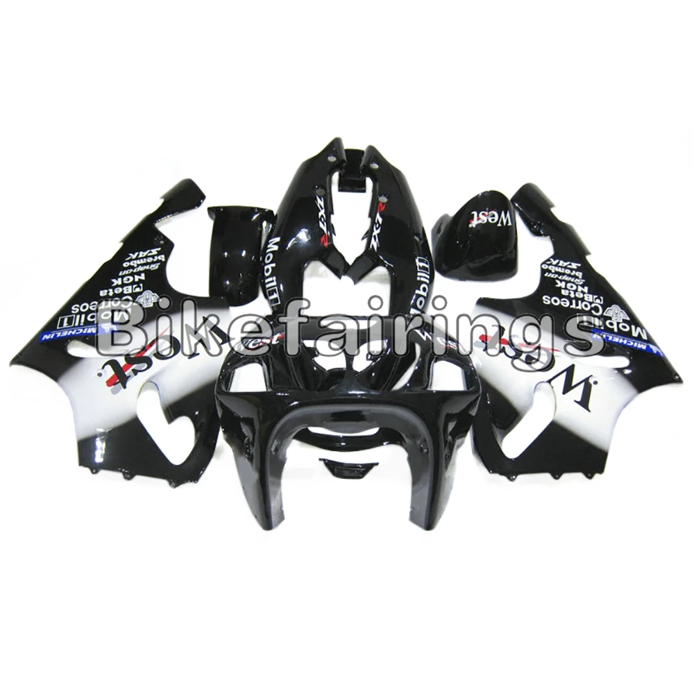 

Fairings West White and Black Bodywork Kit For Kawasaki 1996 1997 1998 1999 2000 2001 2002 ZX-7R ZX 7R 1996 - 2002