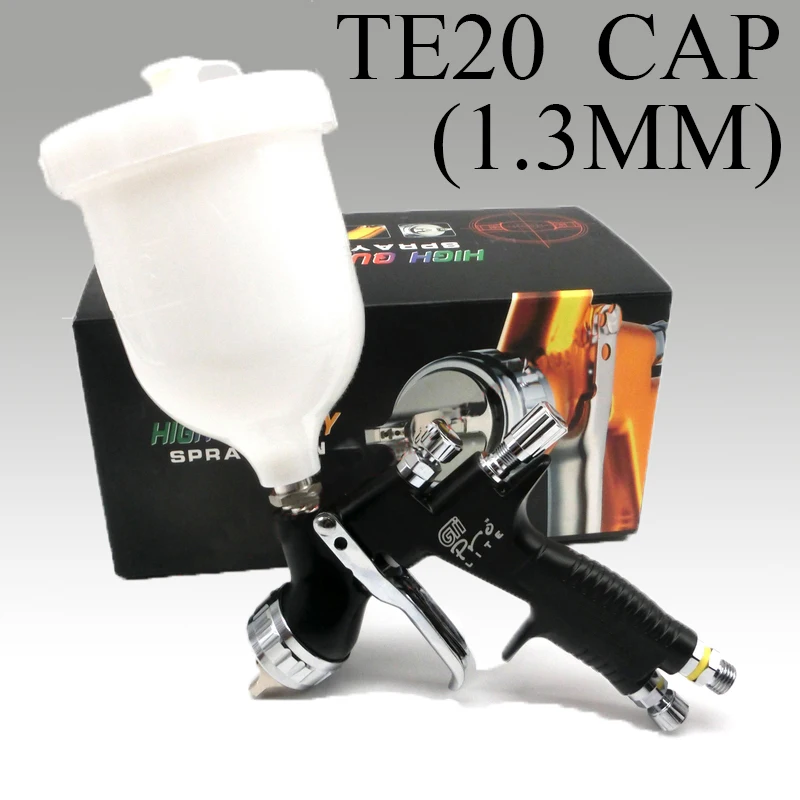 Золотой краскопульт для автомобиля Hvlp TE20 T110 1,3 мм аксессуары для аэрографа оборудование для мойки автомобиля насадка для краскопульта масленка W-101 - Цвет: TE20-Black-Full