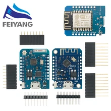 10 шт. D1 PRO/Защита аккумулятора/D1 Mini NodeMcu 4 Мб/16 Мб байт Lua WIFI Интернет вещей макетная плата ESP8266 WeMos