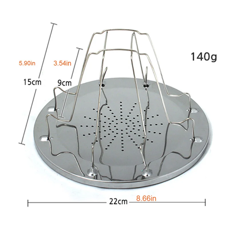 Складной Камп плита тостер из нержавеющей стали Кемпинг тостерная стойка держатель 4 секционированный тостер лоток приготовление завтрака для пикника на открытом воздухе