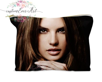 

Alessandra Ambrosio cosmetic bag personalized small makeup bag funny makeup organizer toiletry bag zipper pouch