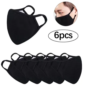 

6PC Mask Reusable Cotton Comfy Breathable Safety Air Fog Respirator Masks Dustproof Anti Pollution PM2.5 Mask for Men and Women