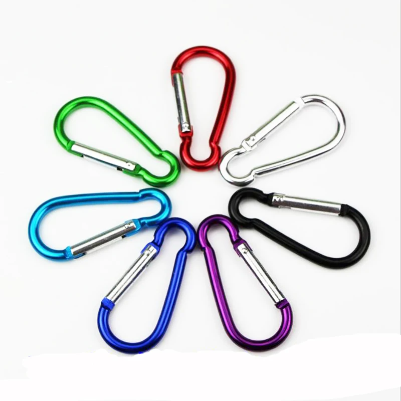 

5Pcs Climbing Button Carabiner Camping Hiking Hook Outdoor Sport Key Keychain Aluminium Safety Buckle Mountaineer Accessories