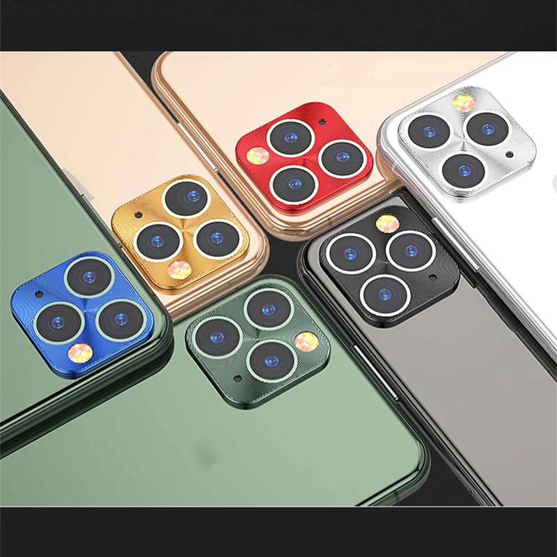 Металлический чехол для объектива камеры заднего вида iphone 11 Pro защитный круглый