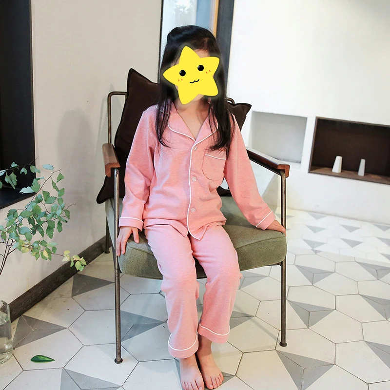  Kids Pajamas Suit Children Sleepwear Baby Pajamas Sets Girls Cotton Cute Long Sleeve Nightwear Clot