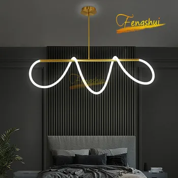 

Modern Minimalist LED Note Pendant Lamp Lighting Nordic Designer Line Pendant Lights Dining Room Living Room Loft Hanging Lamp