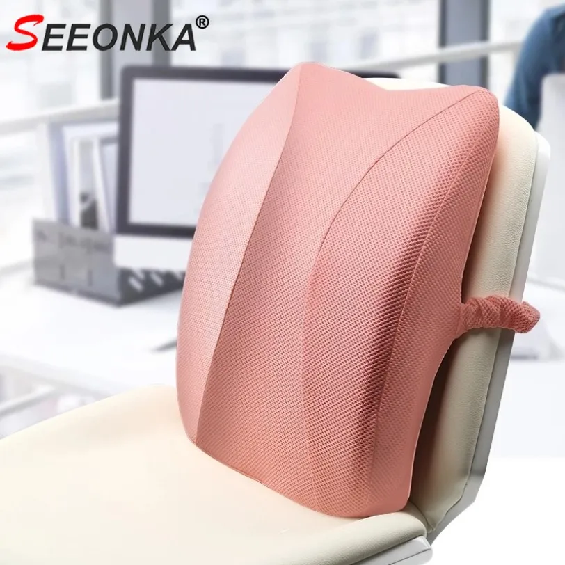 Ортопедическая подушка с поддержкой позвоночника для спинного стула, автомобильное сиденье для взрослого студенческого водителя с длинными ремнями, Автомобильная подушка из пены с эффектом памяти
