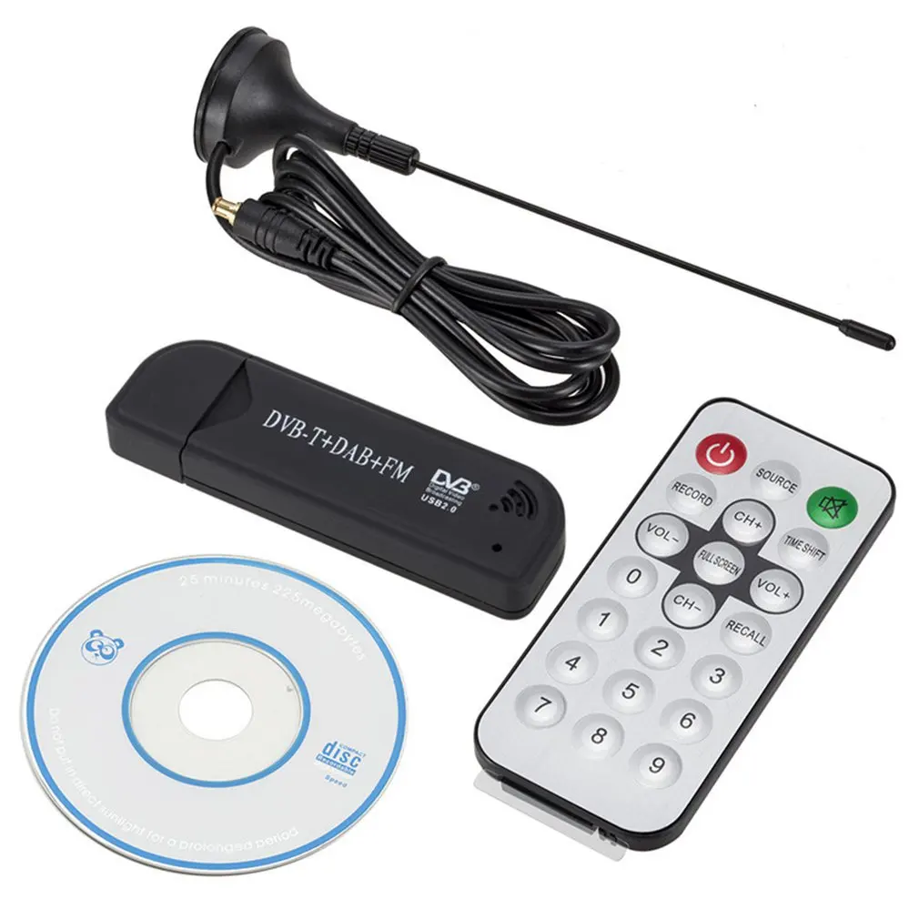 black Sdr+ Dab+ Fm ТВ Dvb-T палка Rtl2832U+ R820T2 ТВ Карта приемник Usb 2,0 цифровой ТВ тюнер Usb Fm+ Dab+ Dvb-T+ Sdr ключ - Цвет: black