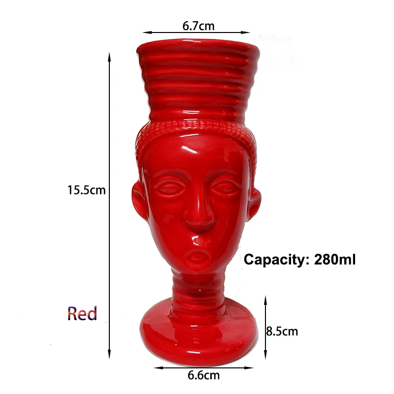 Hawaii-Themed Ceramic Tiki Beverage Mug