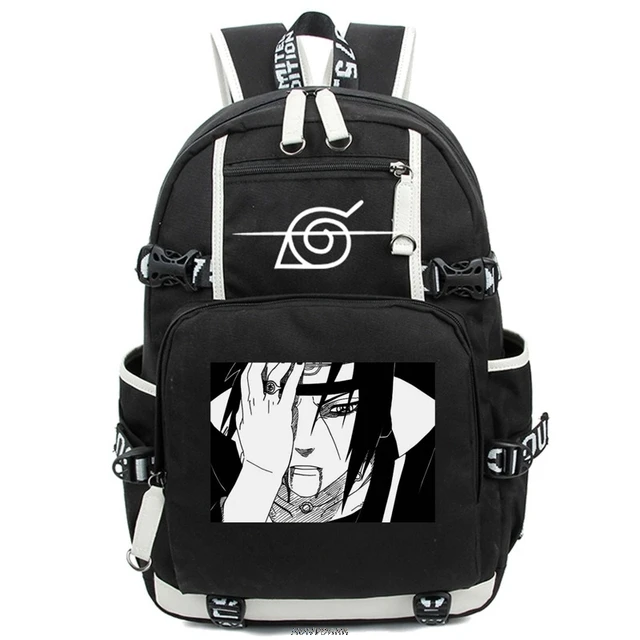 Sharingan Akatsuki Printing Backpack Anime School Bags Capacity Laptop Backpack Canvas Travel Backpack Rugzak