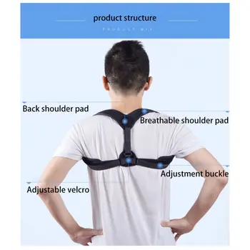 

Posture Corrector Brace Women Men Adjustable Breathable Invisible Shoulder Upper Back Clavicle Sitting Support Belt