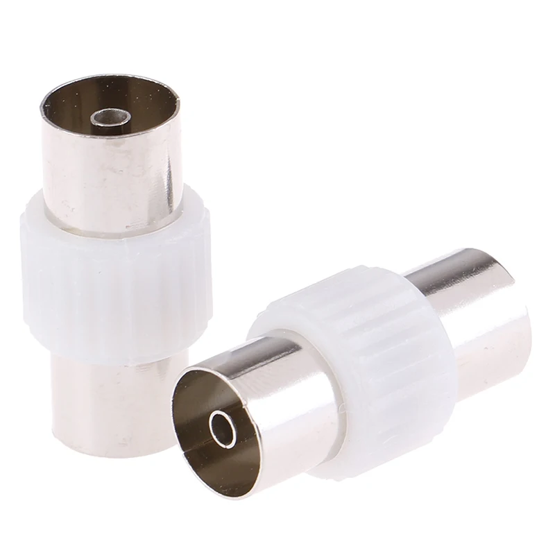2pcs Female to Female Antennas TV Plug Jack RF Coaxial Adapter afbeelding