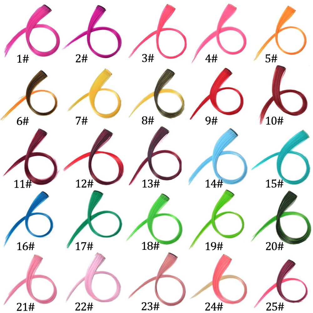 Synthetic Long Straight One Clip In Hair Extensions High Temperature Hairpieces For White Women