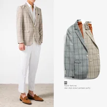 Zogaa 2019 New Fashion Summer Autumn Men's Business Suits Slim Light Plaid Suits British Style Thin Section Tide Youth Suits Zogaa 2019 New Fashion Summer Autumn Men's Business Suits Slim Light Plaid Suits British Style Thin Section Tide Youth Suits