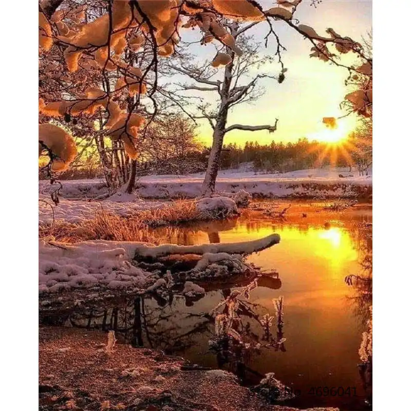 

Painting By Numbers Frameworks Coloring By Numbers Home Decor Pictures Landscape Tree Flower Decorations RSB8431