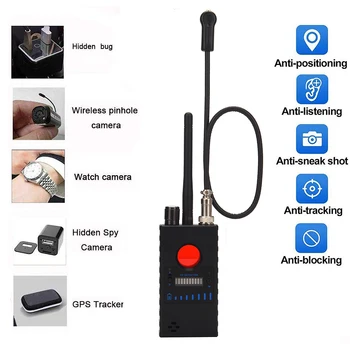 

Anti Spy Detector,Wireless RF Bug Detector Ultra-Sensitive Bug Sweeper for Hidden Camera GSM Listening Device Detector