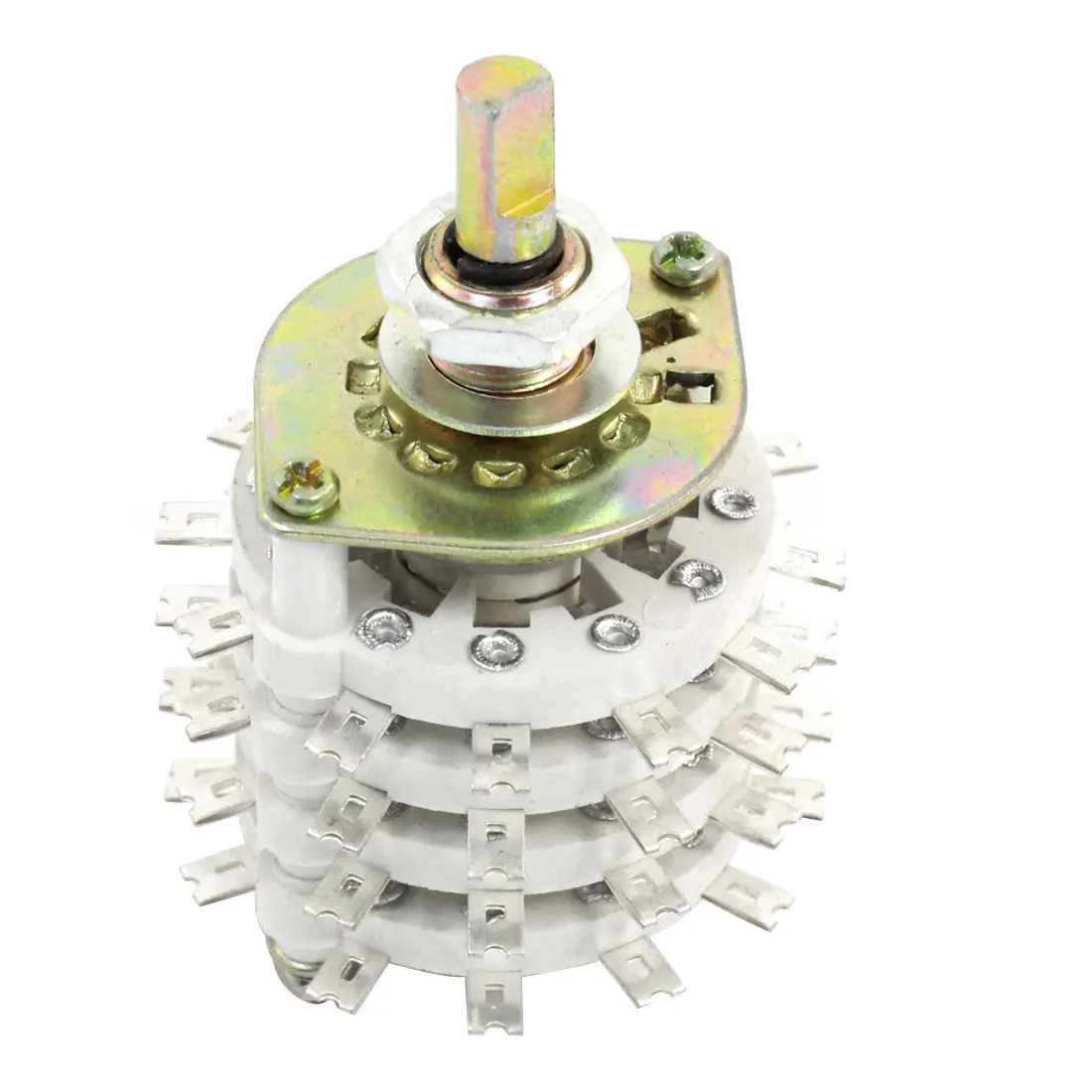 

uxcell 6mm D Shaft Dia 4P11T 4 Pole 11 Position Plastic Band Channel Rotary Switch Selector