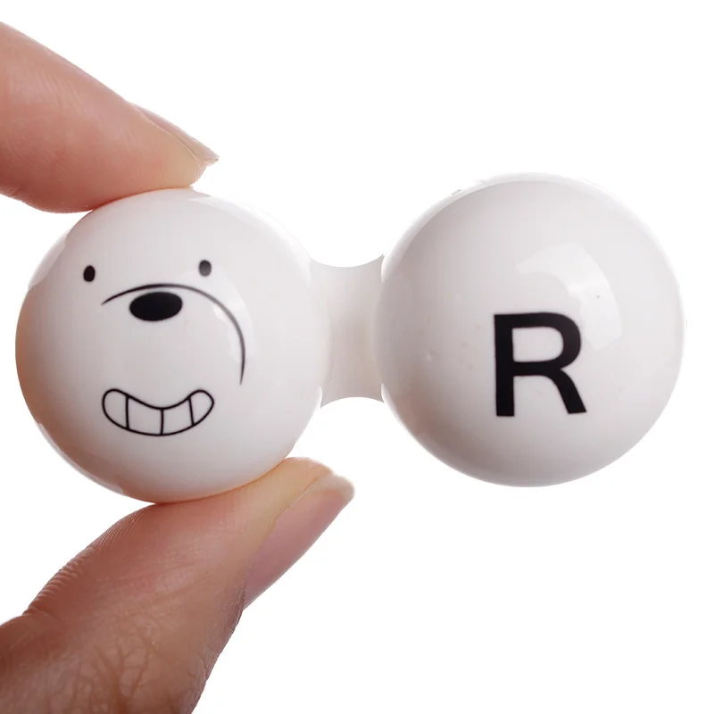 

1set Cosmetic Contact Lens Case Eye Care Box Double-box Eye wear Bag Keeps Contact Lenses Safe Cute Travel Box Container