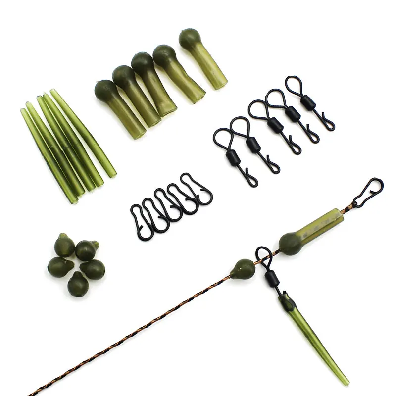 25pcs ABS Helicopter Rig Buffer Sleeves for Carp Fishing Terminal Tackle 