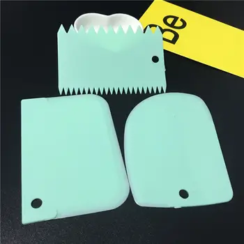 

3PCS/Set Plastic Cake Decorating Tools Dough Icing Scrappers Kitchen Accessaries Cake Edge Smoother Kit