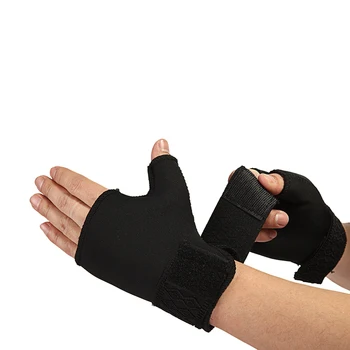 

Adjustable Glove Half Finger Hand Protector Soft Breathable Support Wrist Sportswear Wrist Brace Guard Wrap Palm Thumb wrap