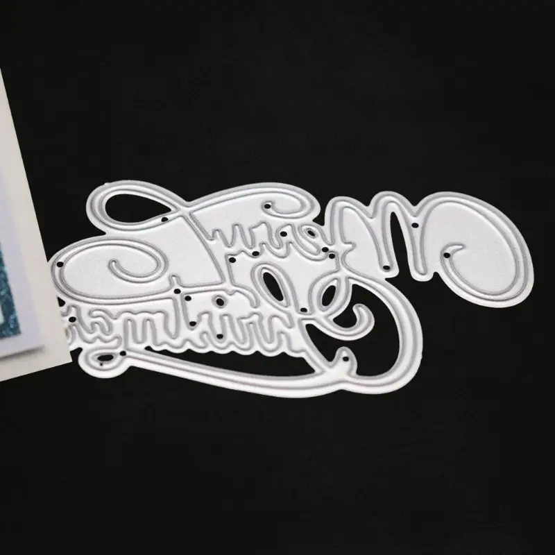 

Merry Christmas Metal Cutting Dies Stencil DIY Scrapbooking Album Stamp Paper Card Embossing Decor Craft
