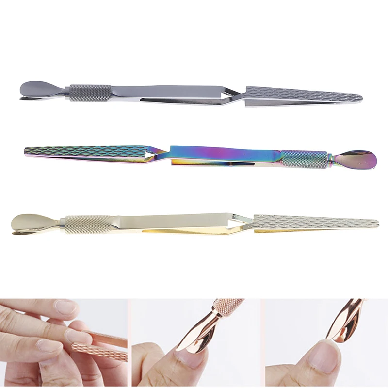 

Magic Wand Multi Function Tool Acrylic Nails Pincher Cuticle Pusher Double-end Nail C Curve Pinching Pusher
