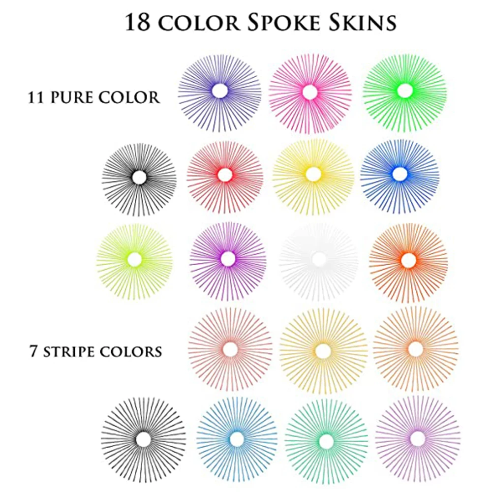 Motorcycle Spokes 72pcs Motorcycle Dirt Bike Colorful Wheel Spoked Protector Wraps Rims Skin Trim Covers Pipe Decor For Yamaha Honda Kawasaki BMW